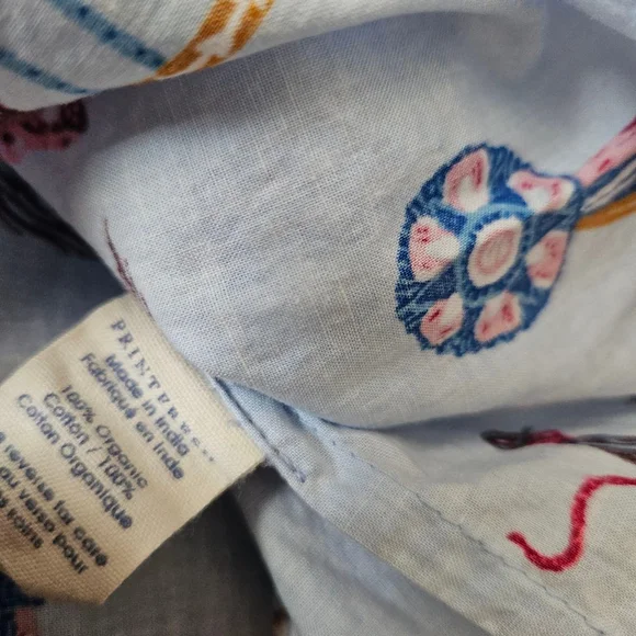 Printfresh Horse Show Blue Ribbon Equestrian Organic Cotton Pajama Top Medium - Picture 3 of 5